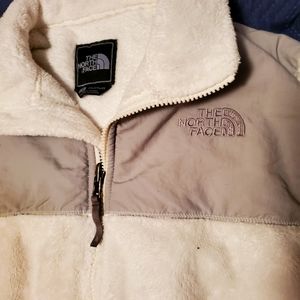 Women's North Face Denali White Fleece Quarter Zip (Large)